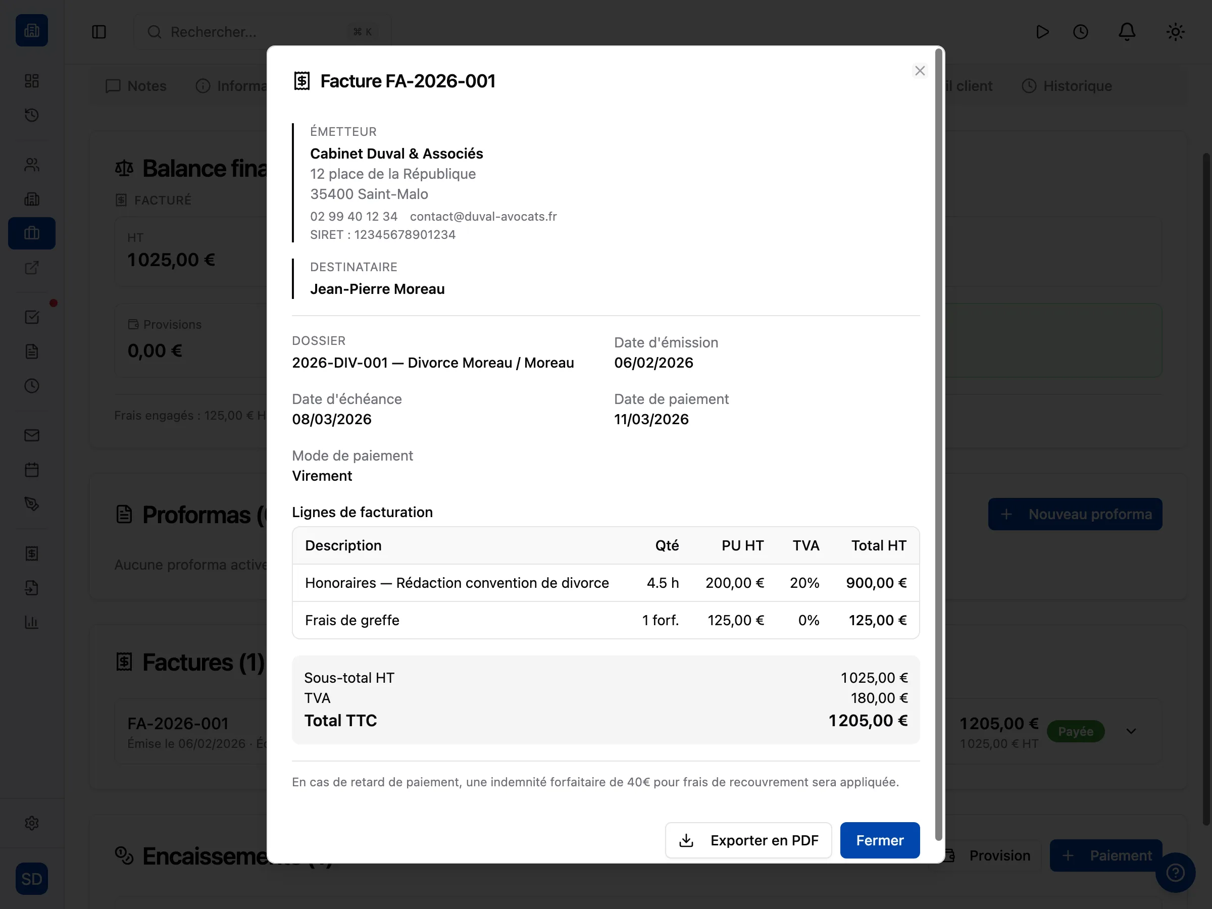 Capture d'écran — Facturez en quelques clics — Factur-X inclus